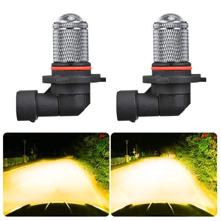 9006 Pair 8.5W 12-60V Car Lens Fog Light Bulb(Gold Light) - Fog / Driving Lights by buy2fix | Online Shopping UK | buy2fix