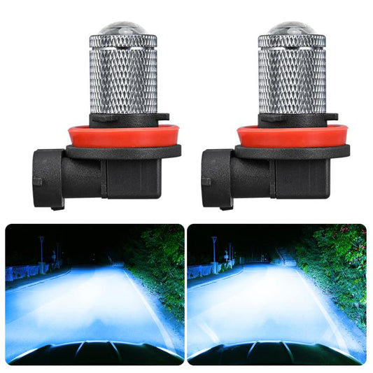 H11 Pair 8.5W 12-60V Car Lens Fog Light Bulb(Ice Blue Light) - Fog / Driving Lights by buy2fix | Online Shopping UK | buy2fix