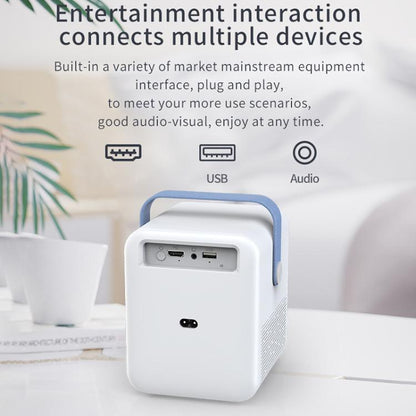 CYS2 Portable HD Android Projector Smart Home Theater, 1GB+8GB, Amlogic T950s, Specification:US Plug(White Blue) - LED Projector by buy2fix | Online Shopping UK | buy2fix