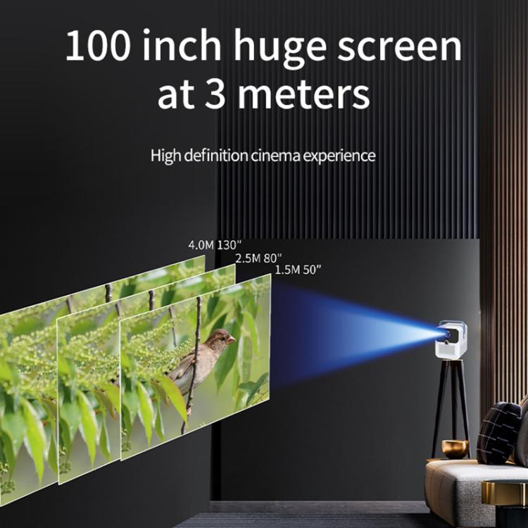 CYS2 Portable HD Android Projector Smart Home Theater, 1GB+8GB, Amlogic T950s, Specification:EU Plug(White Blue) - LED Projector by buy2fix | Online Shopping UK | buy2fix