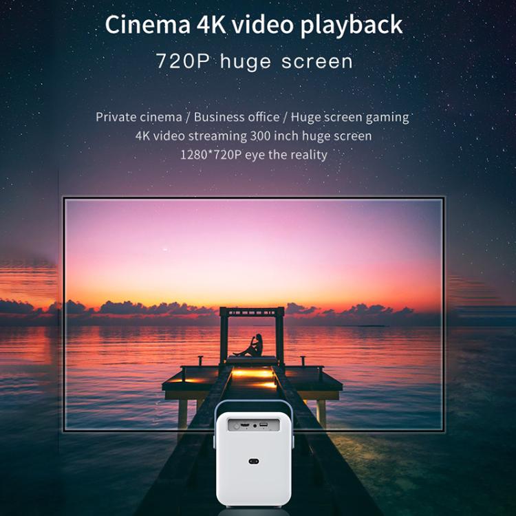 CYS2 Portable HD Android Projector Smart Home Theater, 1GB+8GB, Amlogic T950s, Specification:US Plug(White Blue) - LED Projector by buy2fix | Online Shopping UK | buy2fix