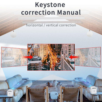 CYS2 Portable HD Android Projector Smart Home Theater, 1GB+8GB, Amlogic T950s, Specification:AU Plug(White Blue) - LED Projector by buy2fix | Online Shopping UK | buy2fix