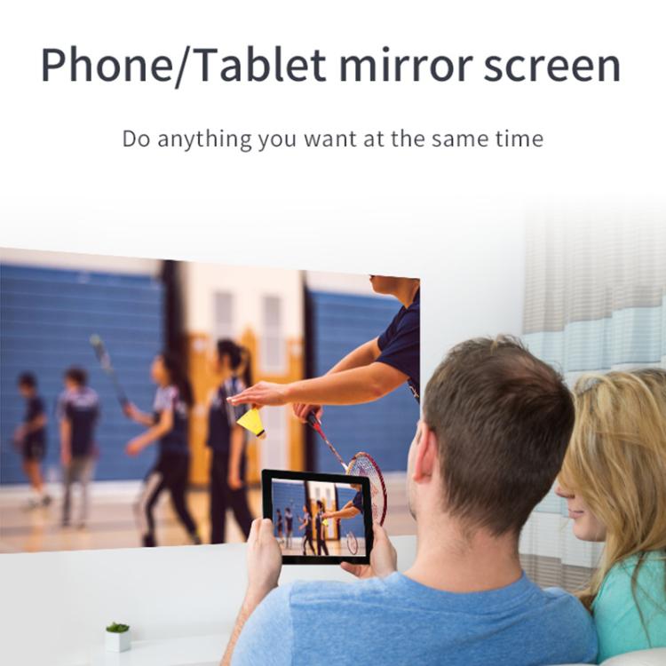 CYS2 Portable HD Android Projector Smart Home Theater, 1GB+8GB, Amlogic T950s, Specification:EU Plug(White Blue) - LED Projector by buy2fix | Online Shopping UK | buy2fix