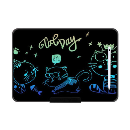 Rechargeable Children Graffiti LCD Drawing Board, Style:16 inch Black / Color Writing -  by buy2fix | Online Shopping UK | buy2fix