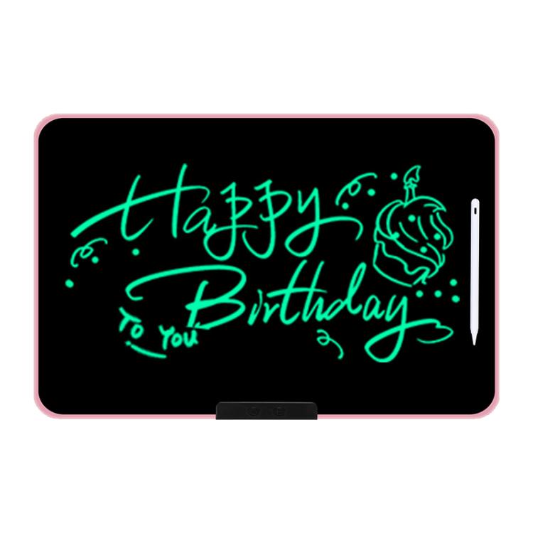 Rechargeable Children Graffiti LCD Drawing Board, Style:21 inch Pink / Green Writing -  by buy2fix | Online Shopping UK | buy2fix