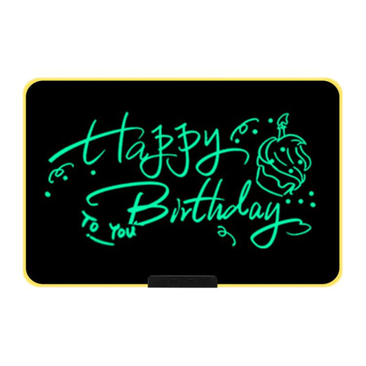 Rechargeable Children Graffiti LCD Drawing Board, Style:21 inch Yellow / Green Writing -  by buy2fix | Online Shopping UK | buy2fix