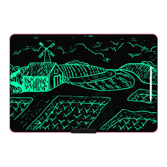 Rechargeable Children Graffiti LCD Drawing Board, Style:28 inch Pink / Green Writing -  by buy2fix | Online Shopping UK | buy2fix