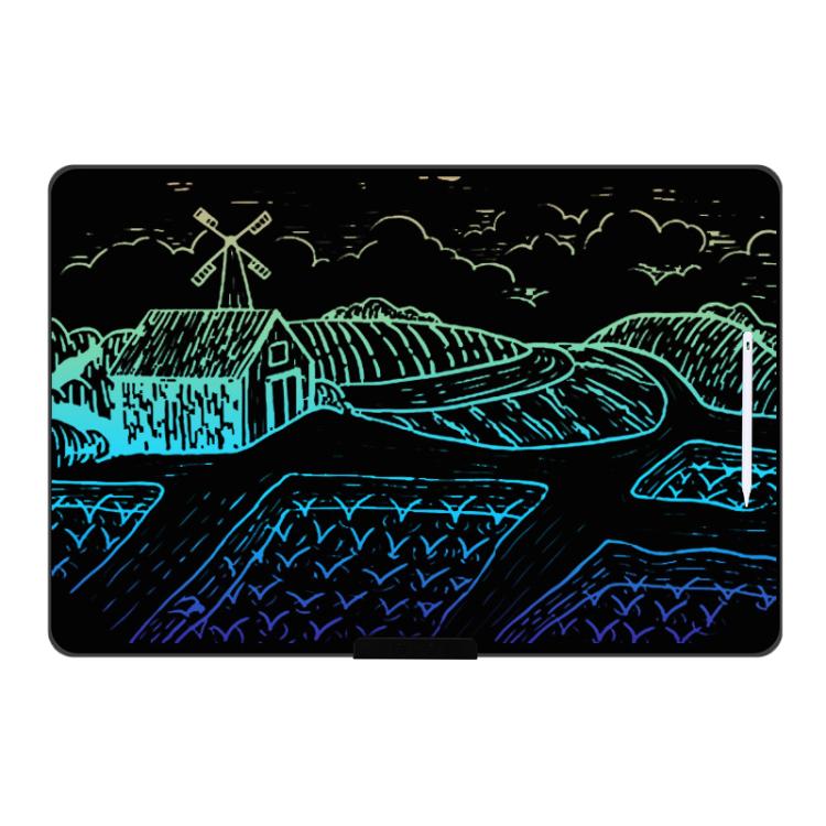 Rechargeable Children Graffiti LCD Drawing Board, Style:28 inch Black / Color Writing -  by buy2fix | Online Shopping UK | buy2fix