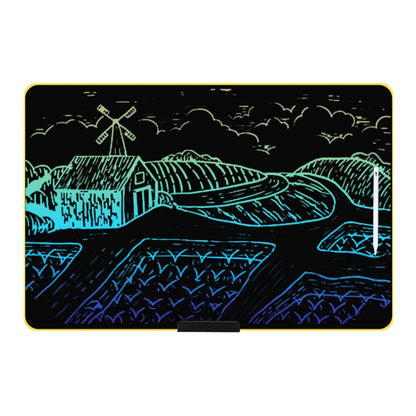Rechargeable Children Graffiti LCD Drawing Board, Style:28 inch Yellow / Color Writing -  by buy2fix | Online Shopping UK | buy2fix