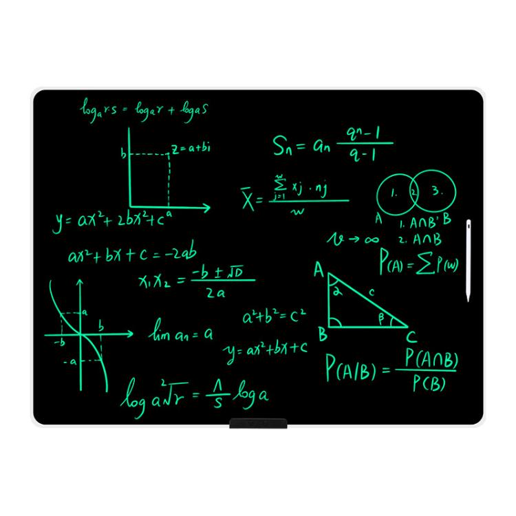 Rechargeable Children Graffiti LCD Drawing Board, Style:40 inch Silver / Green Writing -  by buy2fix | Online Shopping UK | buy2fix