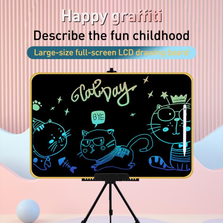 Rechargeable Children Graffiti LCD Drawing Board, Style:21 inch Pink / Green Writing -  by buy2fix | Online Shopping UK | buy2fix