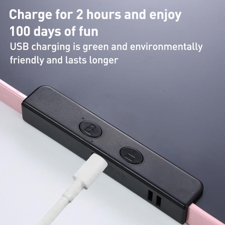Rechargeable Children Graffiti LCD Drawing Board, Style:28 inch Pink / Color Writing -  by buy2fix | Online Shopping UK | buy2fix