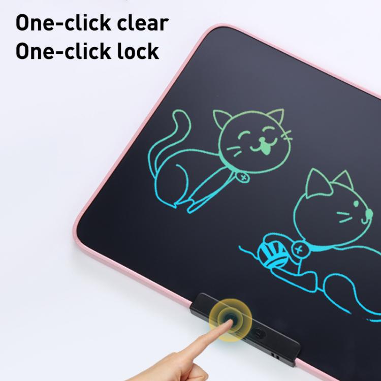 Rechargeable Children Graffiti LCD Drawing Board, Style:21 inch Pink / Color Writing -  by buy2fix | Online Shopping UK | buy2fix
