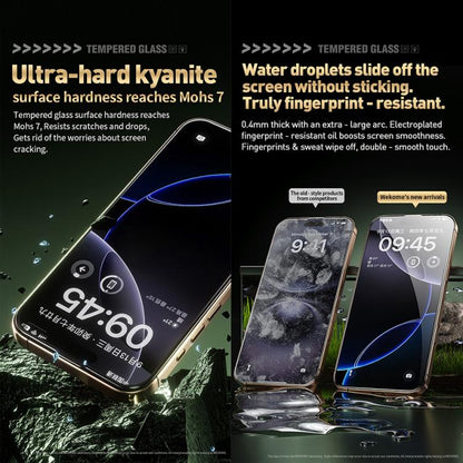 For iPhone 16 Pro WK WTP-104 Jungle Series Kinkong Kyanite Ultra-hard 9D Curved Privacy Aluminum Glass Film - iPhone 16 Pro Tempered Glass by WK | Online Shopping UK | buy2fix