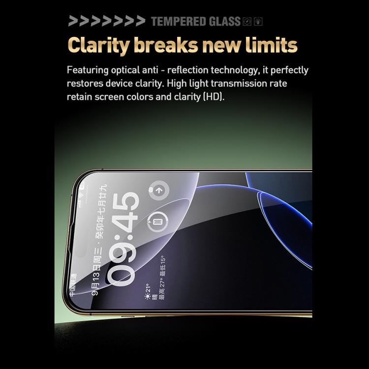 For iPhone 16 Pro WK WTP-104 Jungle Series Kinkong Kyanite Ultra-hard 9D Curved Privacy Aluminum Glass Film - iPhone 16 Pro Tempered Glass by WK | Online Shopping UK | buy2fix