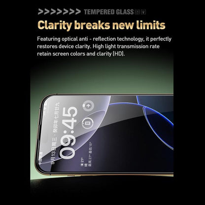 For iPhone 16 Pro WK WTP-104 Jungle Series Kinkong Kyanite Ultra-hard 9D Curved Privacy Aluminum Glass Film - iPhone 16 Pro Tempered Glass by WK | Online Shopping UK | buy2fix