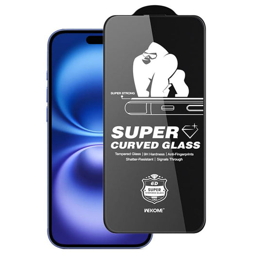 For iPhone 16 / 15 WK WTP-107 Kings KinKong 0.33mm 6D Curved HD Tempered Glass Film, No Black Frame - iPhone 16 Tempered Glass by WK | Online Shopping UK | buy2fix