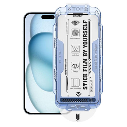 For iPhone 16 / 15 WK WTP-115 Easy Install 6D Curved Ultra-Fine Edge HD Tempered Glass Film - iPhone 16 Tempered Glass by WK | Online Shopping UK | buy2fix