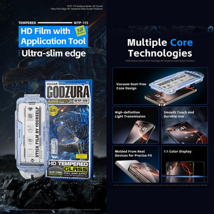 For iPhone 16 / 15 WK WTP-115 Easy Install 6D Curved Ultra-Fine Edge HD Tempered Glass Film - iPhone 16 Tempered Glass by WK | Online Shopping UK | buy2fix