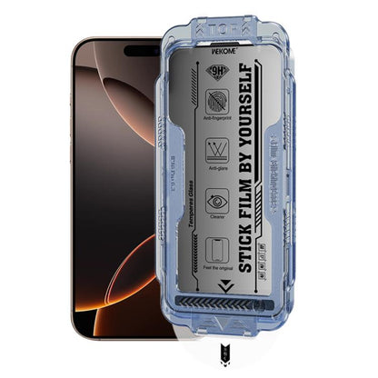 For iPhone 16 Pro Max WK WTP-116 Easy Install 6D Curved Ultra-Fine Edge Privacy Tempered Glass Film - iPhone 16 Pro Max Tempered Glass by WK | Online Shopping UK | buy2fix