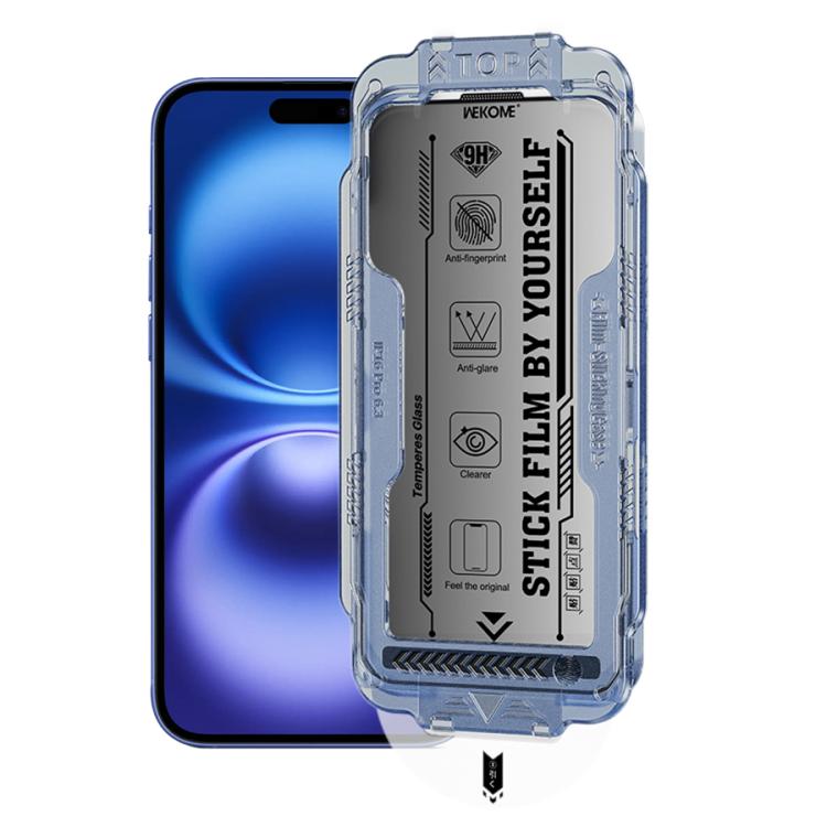 For iPhone 16 Plus / 15 Plus WK WTP-116 Easy Install 6D Curved Ultra-Fine Edge Privacy Tempered Glass Film - iPhone 16 Plus Tempered Glass by WK | Online Shopping UK | buy2fix