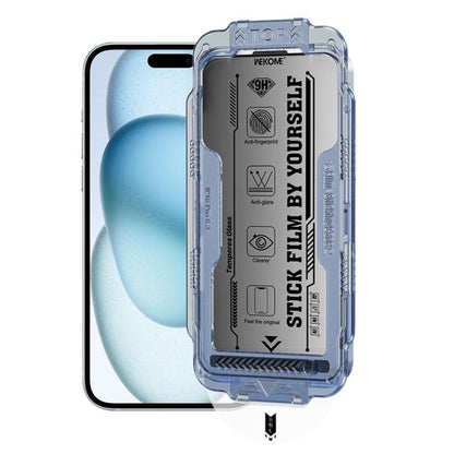 For iPhone 16 / 15 WK WTP-116 Easy Install 6D Curved Ultra-Fine Edge Privacy Tempered Glass Film - iPhone 16 Tempered Glass by WK | Online Shopping UK | buy2fix