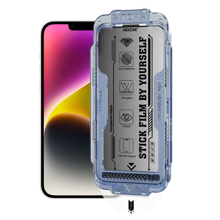 For iPhone 14 / 13 / 13 Pro WK WTP-116 Easy Install 6D Curved Ultra-Fine Edge Privacy Tempered Glass Film - iPhone 14 Tempered Glass by WK | Online Shopping UK | buy2fix