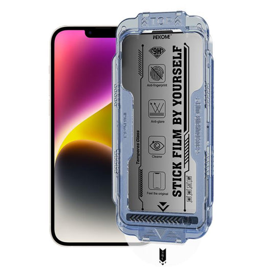 For iPhone 14 / 13 / 13 Pro WK WTP-116 Easy Install 6D Curved Ultra-Fine Edge Privacy Tempered Glass Film - iPhone 14 Tempered Glass by WK | Online Shopping UK | buy2fix