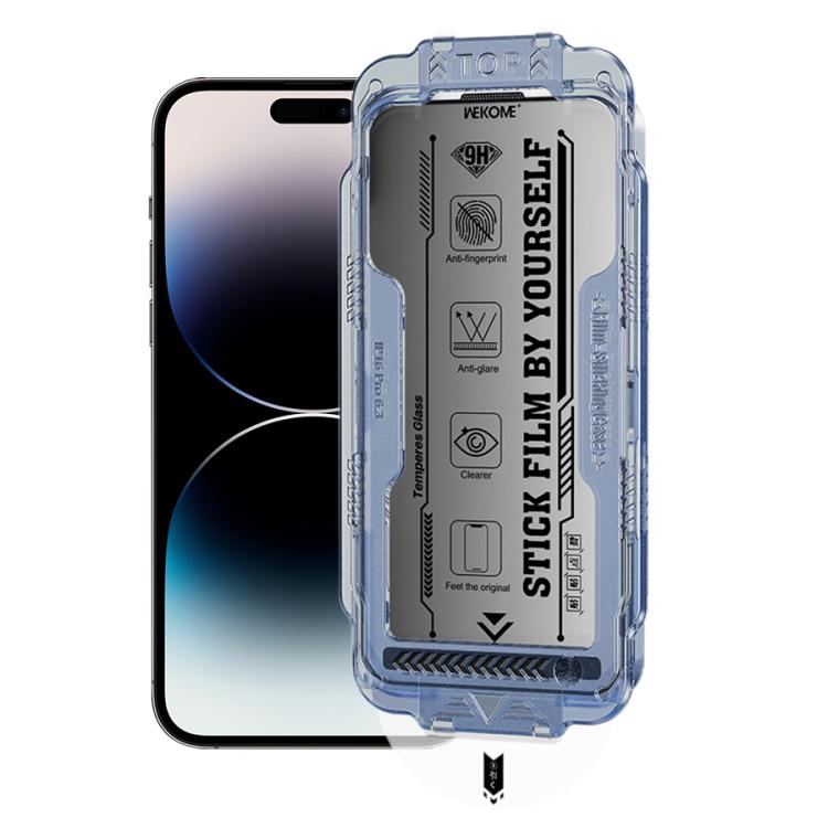 For iPhone 14 Pro Max WK WTP-116 Easy Install 6D Curved Ultra-Fine Edge Privacy Tempered Glass Film - iPhone 14 Pro Max Tempered Glass by WK | Online Shopping UK | buy2fix