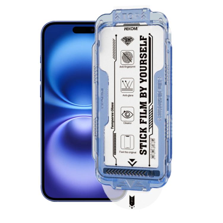 For iPhone 16 Plus / 15 Plus WK WTP-117 Easy Install 6D Curved Ultra-Fine Edge AR Frosted Tempered Glass Film - iPhone 16 Plus Tempered Glass by WK | Online Shopping UK | buy2fix