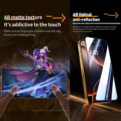 For iPhone 16 Plus / 15 Plus WK WTP-117 Easy Install 6D Curved Ultra-Fine Edge AR Frosted Tempered Glass Film - iPhone 16 Plus Tempered Glass by WK | Online Shopping UK | buy2fix