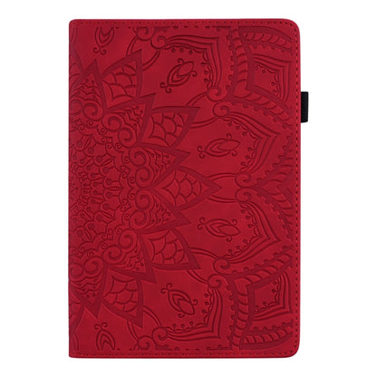 For Samsung Galaxy Tab S8 / Galaxy Tab S7 Calf Texture Embossed Horizontal Flip Leather Case with Holder & Card Slots & Photo Frame(Red) by buy2fix