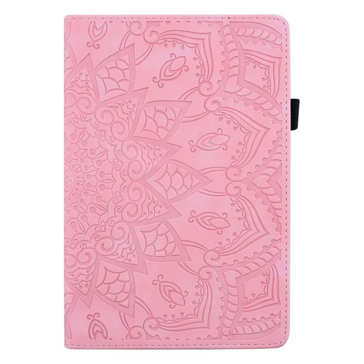 For Samsung Galaxy Tab S8 / Galaxy Tab S7 Calf Texture Embossed Horizontal Flip Leather Case with Holder & Card Slots & Photo Frame(Pink) by buy2fix