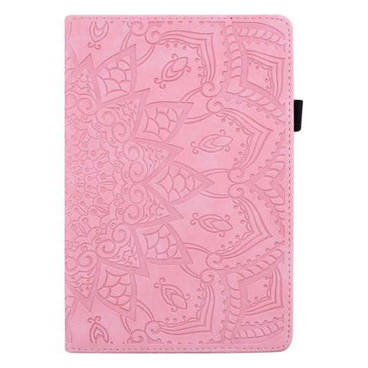 For Samsung Galaxy Tab S8 / Galaxy Tab S7 Calf Texture Embossed Horizontal Flip Leather Case with Holder & Card Slots & Photo Frame(Pink) by buy2fix