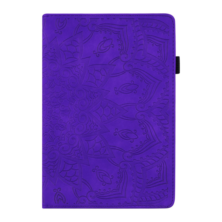 For Samsung Galaxy Tab S8 / Galaxy Tab S7 Calf Texture Embossed Horizontal Flip Leather Case with Holder & Card Slots & Photo Frame(Purple) by buy2fix