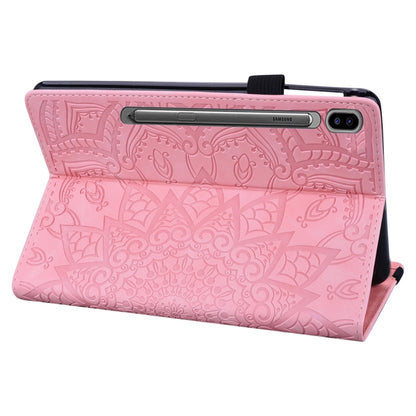 For Samsung Galaxy Tab S8+ / Tab S8 Plus / Tab S7 FE / Tab S7+ Calf Texture Embossed Horizontal Flip Leather Case with Holder & Card Slots & Photo Frame(Pink) by buy2fix