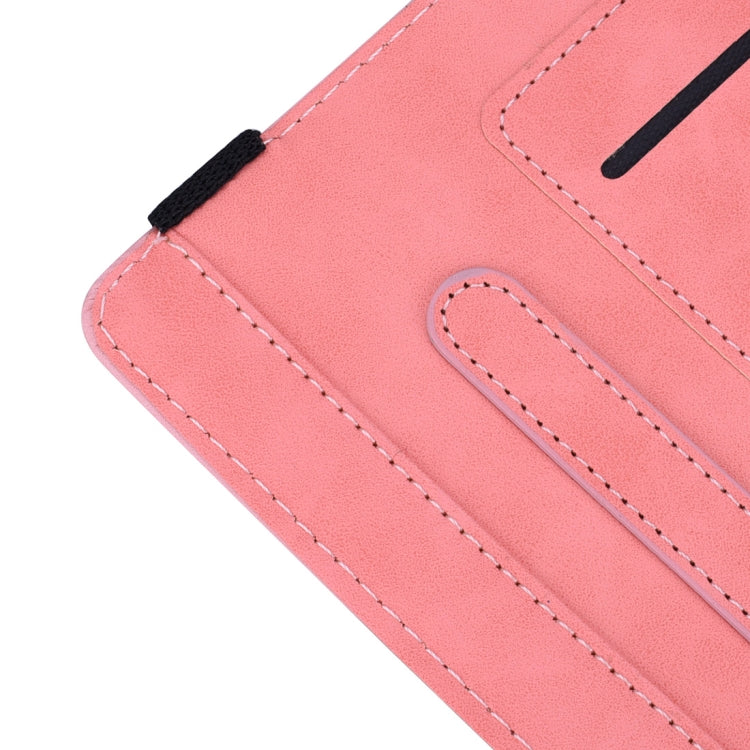 For Samsung Galaxy Tab S8+ / Tab S8 Plus / Tab S7 FE / Tab S7+ Calf Texture Embossed Horizontal Flip Leather Case with Holder & Card Slots & Photo Frame(Pink) by buy2fix