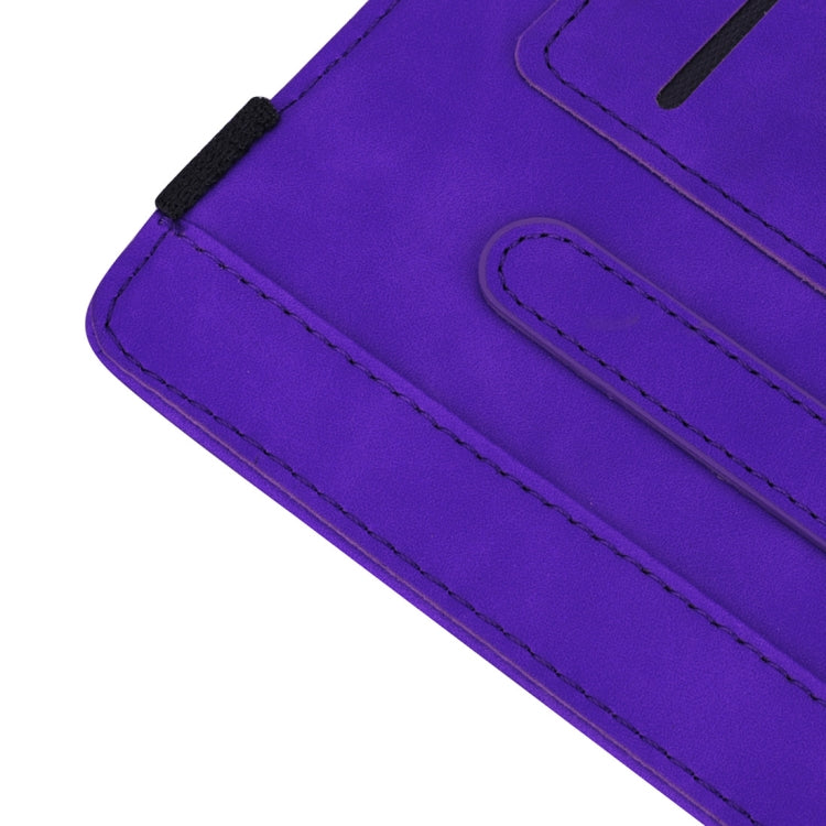 For Samsung Galaxy Tab S8+ / Tab S8 Plus / Tab S7 FE / Tab S7+ Calf Texture Embossed Horizontal Flip Leather Case with Holder & Card Slots & Photo Frame(Purple) by buy2fix