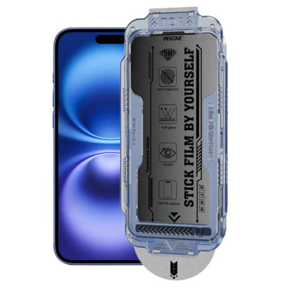 For iPhone 16 Plus / 15 Plus WK WTP-118 Easy Install 6D Curved Ultra-Fine Edge Frosted Privacy Tempered Glass Film - iPhone 16 Plus Tempered Glass by WK | Online Shopping UK | buy2fix