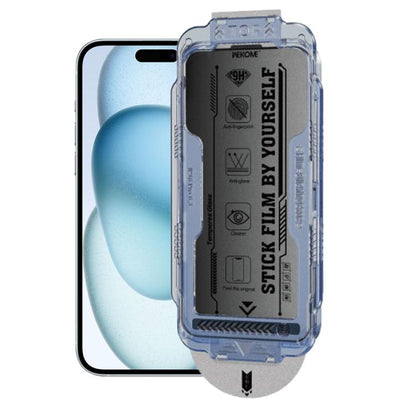 For iPhone 16 / 15 WK WTP-118 Easy Install 6D Curved Ultra-Fine Edge Frosted Privacy Tempered Glass Film - iPhone 16 Tempered Glass by WK | Online Shopping UK | buy2fix