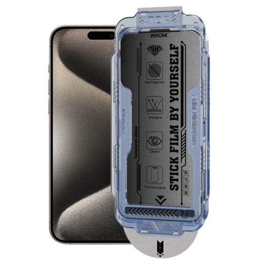 For iPhone 15 Pro Max WK WTP-118 Easy Install 6D Curved Ultra-Fine Edge Frosted Privacy Tempered Glass Film - iPhone 15 Pro Max Tempered Glass by WK | Online Shopping UK | buy2fix