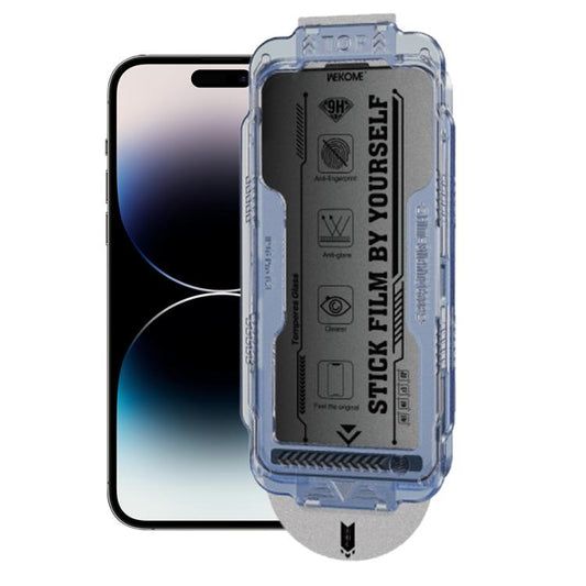 For iPhone 14 Pro Max WK WTP-118 Easy Install 6D Curved Ultra-Fine Edge Frosted Privacy Tempered Glass Film - iPhone 14 Pro Max Tempered Glass by WK | Online Shopping UK | buy2fix