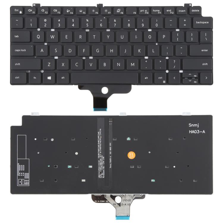 US Version Backlit Laptop Keyboard for Dell LATITUDE P33S 13-7300 7310(Black) - Replacement Keyboards by buy2fix | Online Shopping UK | buy2fix