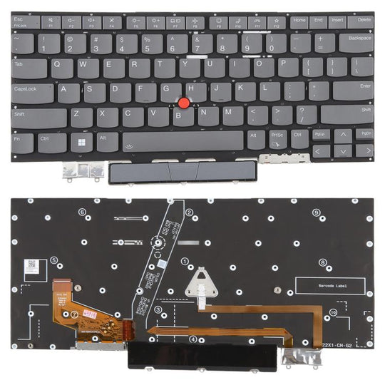 US Version Backlit Laptop Keyboard for Lenovo Thinkpad X1 YOGA 6TH 2021(Gray)
