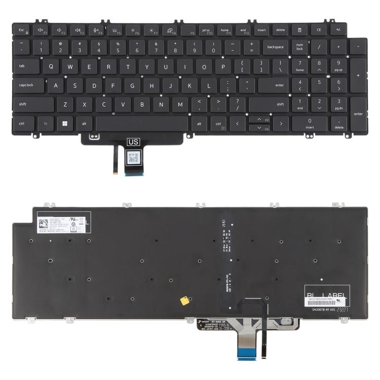 US Version Backlit Laptop Keyboard for Dell Latitude 3540 5520 5521 5530 5531 5540(Black) - Replacement Keyboards by buy2fix | Online Shopping UK | buy2fix