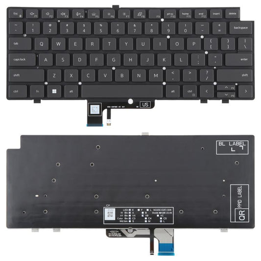 US Version Backlit Laptop Keyboard for Dell Latitude 7340 7440 7640(Black) - Replacement Keyboards by buy2fix | Online Shopping UK | buy2fix