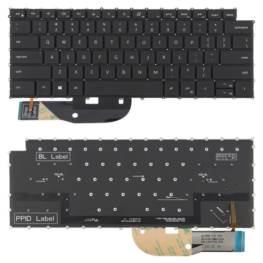 US Version Backlit Laptop Keyboard for Dell XPS 15 9510 9520 9700 9500 Precision 5560 5760 5750 5550 XPS 17 9700 9720 P91F P92F(Black) - Replacement Keyboards by buy2fix | Online Shopping UK | buy2fix