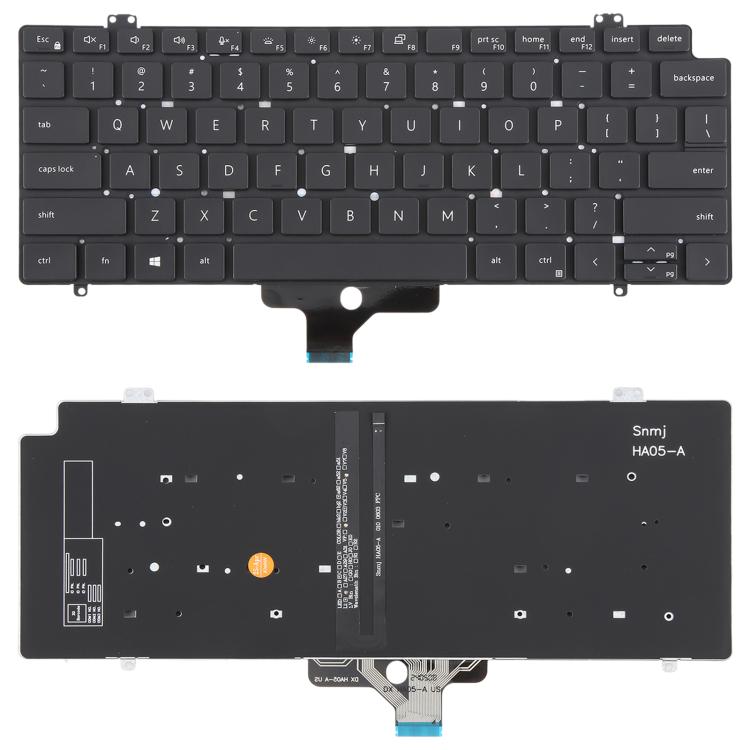 US Version Backlit Laptop Keyboard for Dell Latitude 7410 7410 2in1 P131G P119G(Black) - Replacement Keyboards by buy2fix | Online Shopping UK | buy2fix