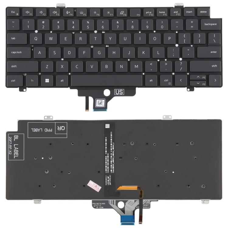 US Version Backlit Laptop Keyboard for Dell Latitude 7420 5420(Black) - Replacement Keyboards by buy2fix | Online Shopping UK | buy2fix