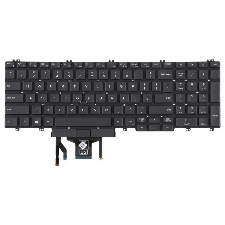 US Version Backlit Laptop Keyboard with Pointing for Dell Latitude 5500 5501 5511 5510 3500 3501 0MMH7V(Black) - Replacement Keyboards by buy2fix | Online Shopping UK | buy2fix